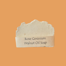 Load image into Gallery viewer, Rose Geranium Walnut Oil/Olive Oil Soap